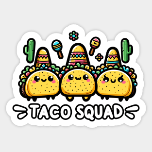 Taco Squad Fiesta - Taco Addict - Taco Lover Sticker